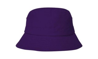 Brushed Sports Twill Youth Bucket Hat -:Purple