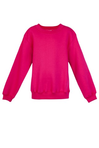 Kids Crew Neck Sloppy Joe-Hot Pink-Royal:Hot Pink